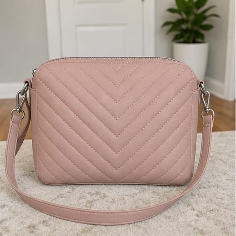 Charcoal Saffiano Crossbody Bag